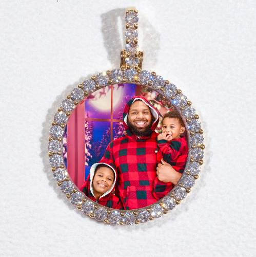 3D CIRCLE CUSTOM PICTURE PENDANT SMALL SIZE
