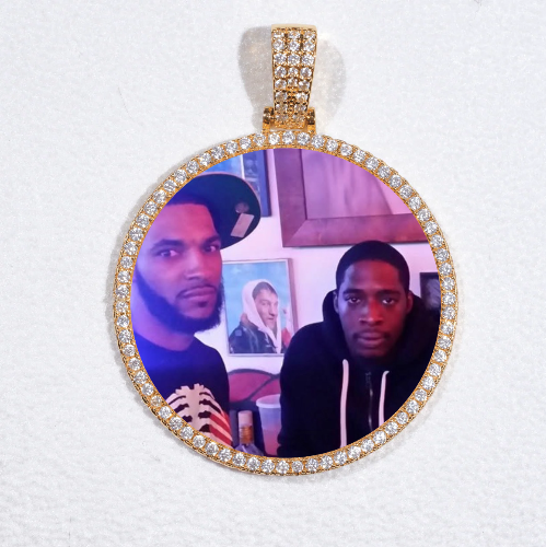 MEDIUM 3D CIRCLE CUSTOM PICTURE PENDANT