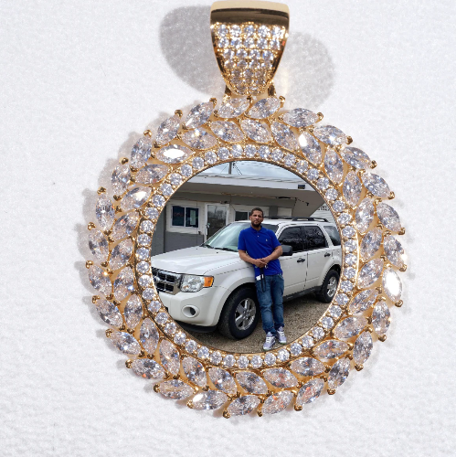 Large 3D Wheat Ear Custom Picture Pendant