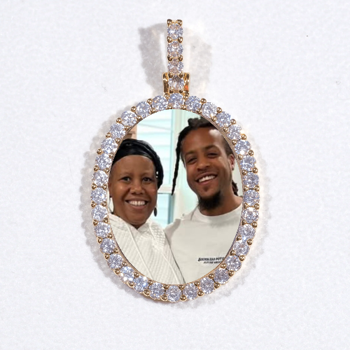 3D Oval Custom Picture Pendant