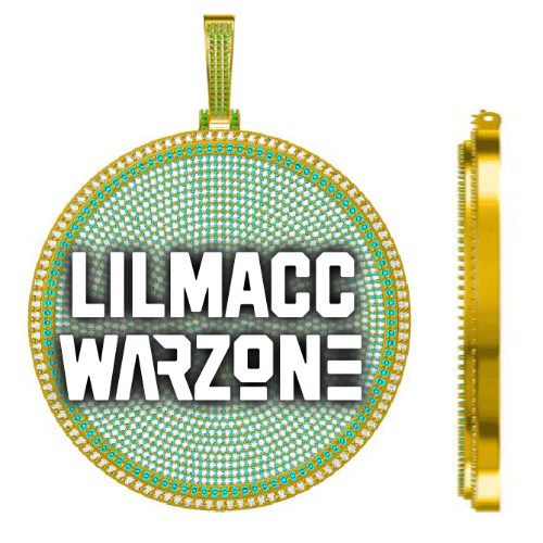 CUSTOM LETTER NECKLACE 3D BIG DISC