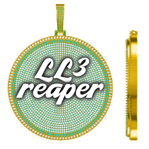 CUSTOM LETTER NECKLACE 3D BIG DISC