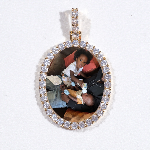 3D Oval Custom Picture Pendant