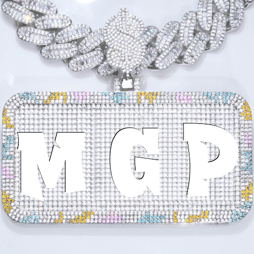 CUSTOM LETTER NECKLACE 3D COLORFUL SQUARE
