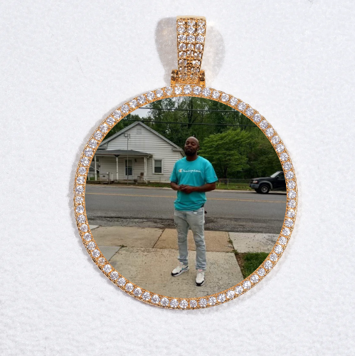 MEDIUM 3D CIRCLE CUSTOM PICTURE PENDANT