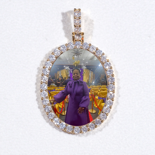 3D Oval Custom Picture Pendant