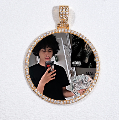 MEDIUM 3D CIRCLE CUSTOM PICTURE PENDANT