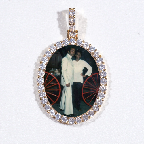 3D Oval Custom Picture Pendant