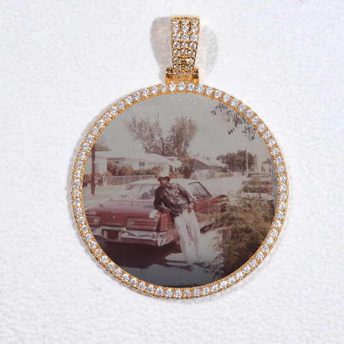 MEDIUM 3D CIRCLE CUSTOM PICTURE PENDANT