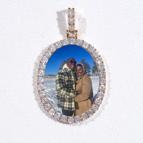 3D Oval Custom Picture Pendant