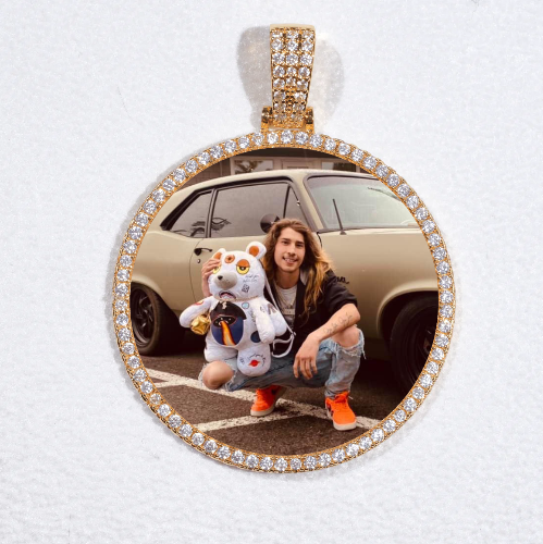 MEDIUM 3D CIRCLE CUSTOM PICTURE PENDANT