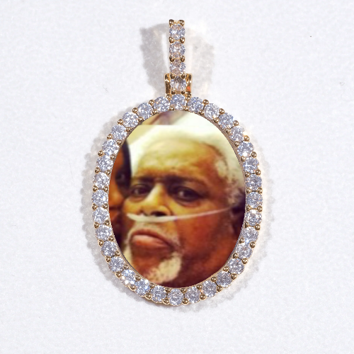 3D Oval Custom Picture Pendant