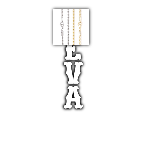 Custom Letters Freibeuter Font Necklace