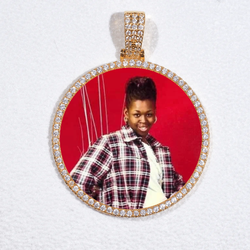 MEDIUM 3D CIRCLE CUSTOM PICTURE PENDANT