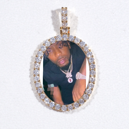 3D Oval Custom Picture Pendant