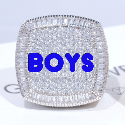 CUSTOM LETTER 3D ICED RING