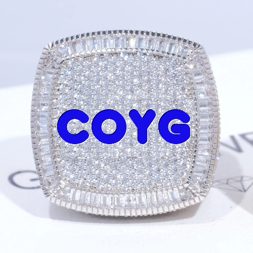CUSTOM LETTER 3D ICED RING