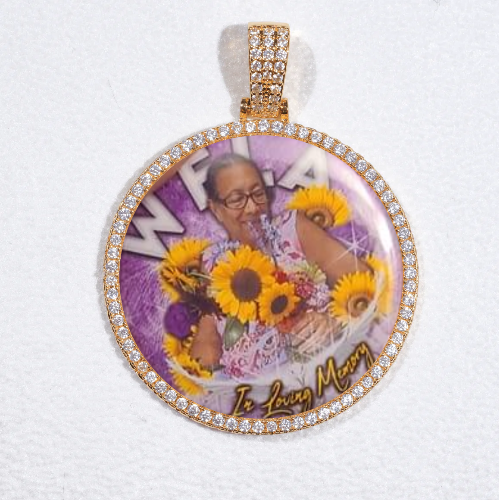 MEDIUM 3D CIRCLE CUSTOM PICTURE PENDANT