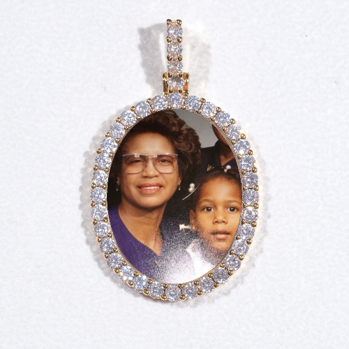 3D Oval Custom Picture Pendant