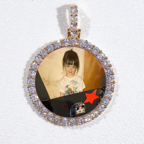 3D CIRCLE CUSTOM PICTURE PENDANT SMALL SIZE