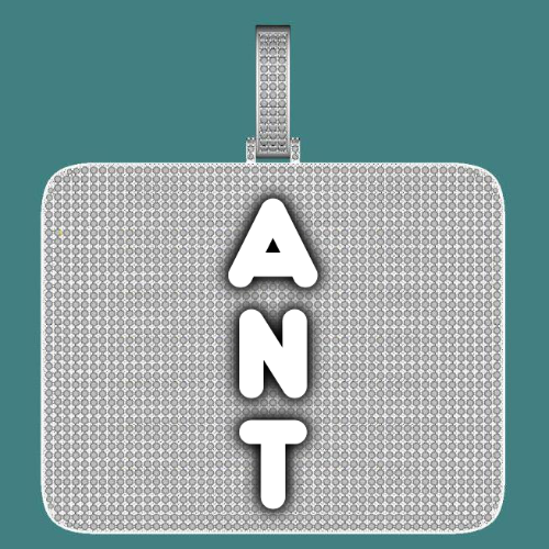 CUSTOM LETTER NECKLACE 3D BIG SQUARE