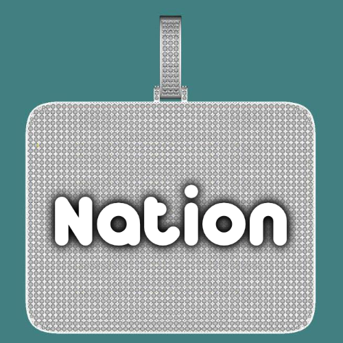 CUSTOM LETTER NECKLACE 3D BIG SQUARE