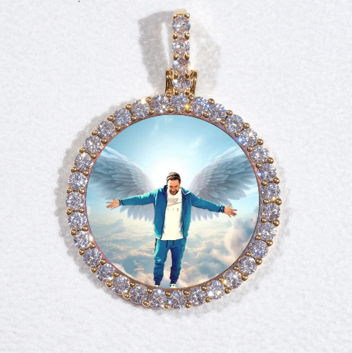 3D CIRCLE CUSTOM PICTURE PENDANT SMALL SIZE