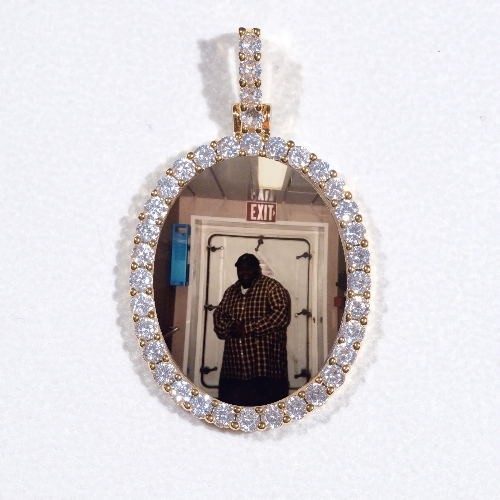 3D Oval Custom Picture Pendant