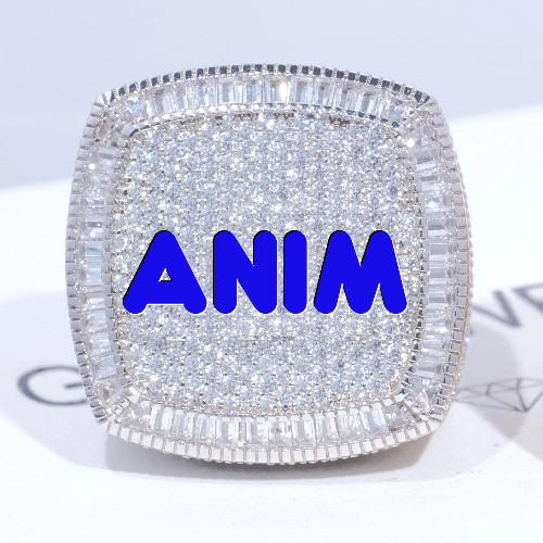 CUSTOM LETTER 3D ICED RING