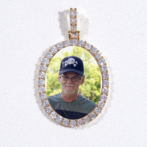 3D Oval Custom Picture Pendant