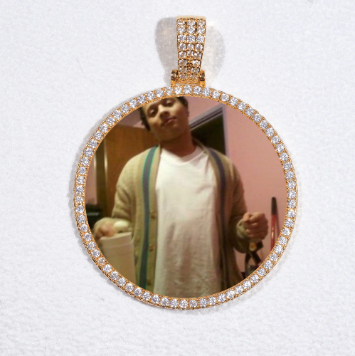 MEDIUM 3D CIRCLE CUSTOM PICTURE PENDANT