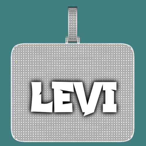 CUSTOM LETTER NECKLACE 3D BIG SQUARE