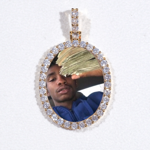 3D Oval Custom Picture Pendant