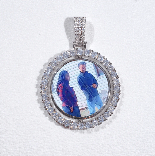 3D Spinning 2-Faced Custom Picture Pendant