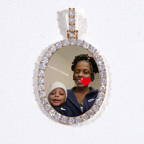 3D Oval Custom Picture Pendant