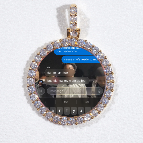 3D CIRCLE CUSTOM PICTURE PENDANT SMALL SIZE