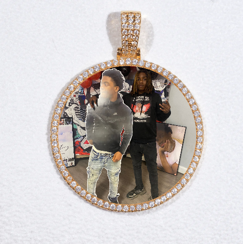 MEDIUM 3D CIRCLE CUSTOM PICTURE PENDANT