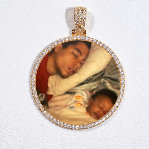 MEDIUM 3D CIRCLE CUSTOM PICTURE PENDANT