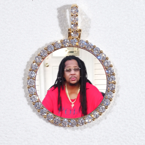 3D CIRCLE CUSTOM PICTURE PENDANT SMALL SIZE