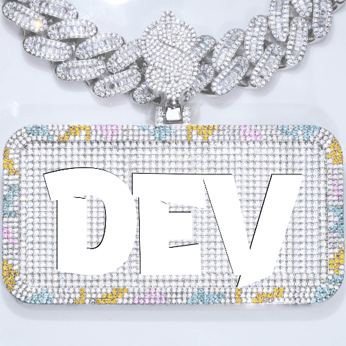 CUSTOM LETTER NECKLACE 3D COLORFUL SQUARE