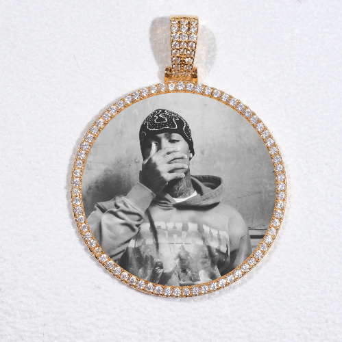 MEDIUM 3D CIRCLE CUSTOM PICTURE PENDANT