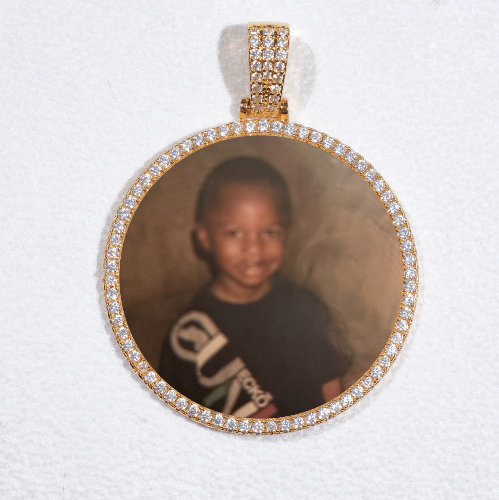 MEDIUM 3D CIRCLE CUSTOM PICTURE PENDANT