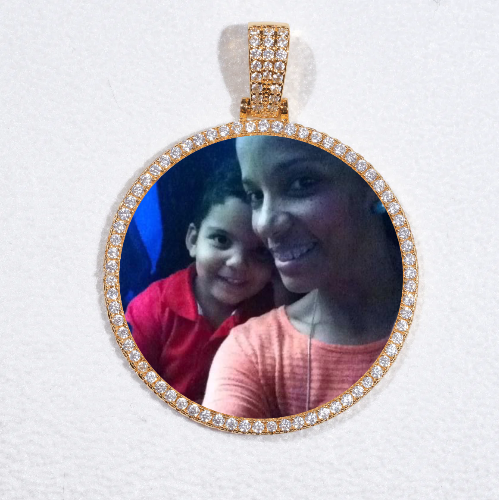MEDIUM 3D CIRCLE CUSTOM PICTURE PENDANT