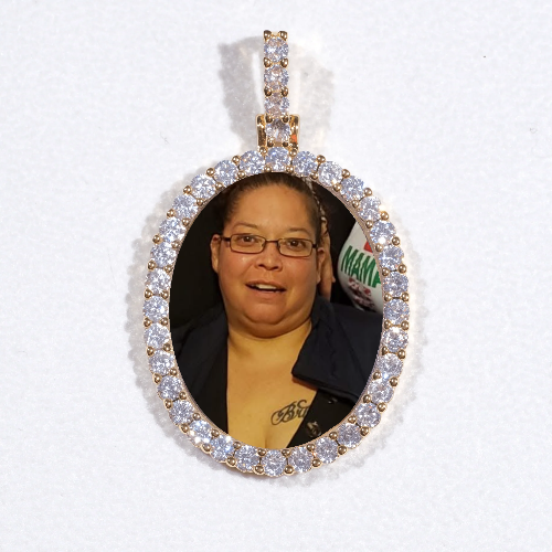 3D Oval Custom Picture Pendant
