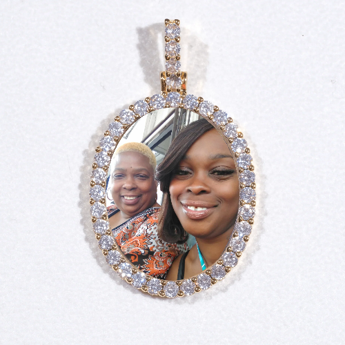 3D Oval Custom Picture Pendant