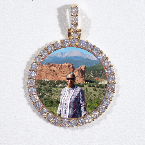 3D CIRCLE CUSTOM PICTURE PENDANT SMALL SIZE