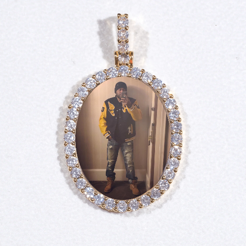 3D Oval Custom Picture Pendant