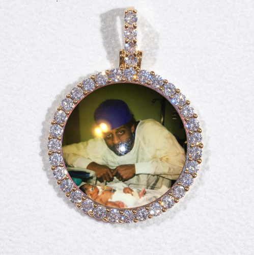 3D CIRCLE CUSTOM PICTURE PENDANT SMALL SIZE