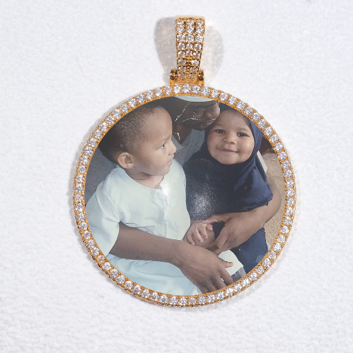 MEDIUM 3D CIRCLE CUSTOM PICTURE PENDANT