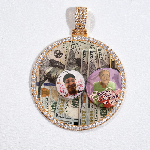 MEDIUM 3D CIRCLE CUSTOM PICTURE PENDANT